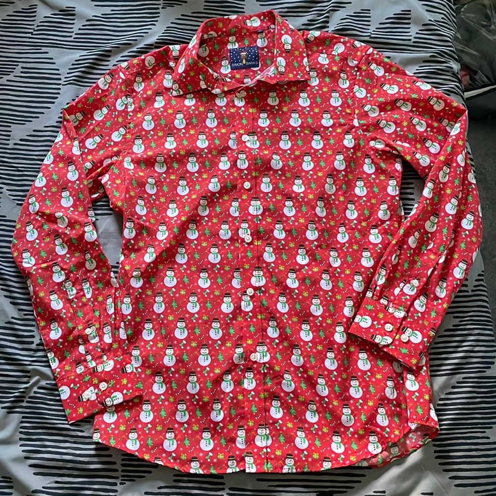 Snowman Button Down